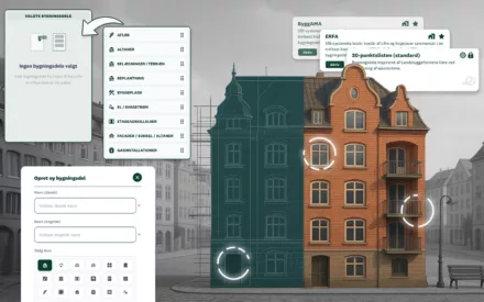 Ejendom bygningsdele manager mockup